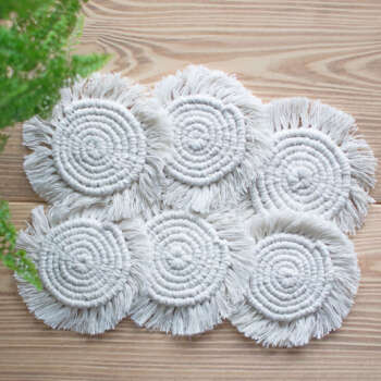 Handmade Macrame Round Coaster