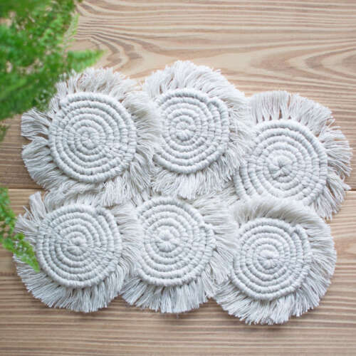 Handmade Macrame Round Coaster
